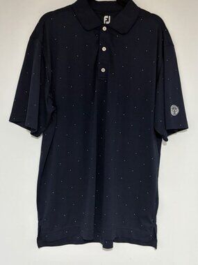 Footjoy Men’s Navy Blue Short Sleeve Golf Polo Shirt Size Large